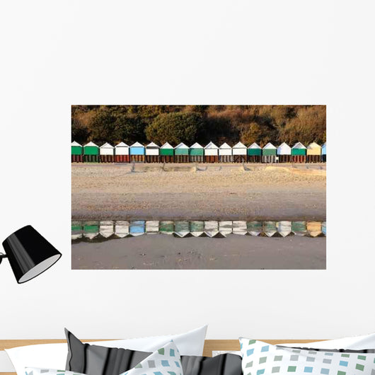 Beach Huts Reflection Wall Decal