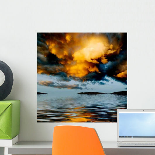 Dramatic Sky over Water Wall Decal