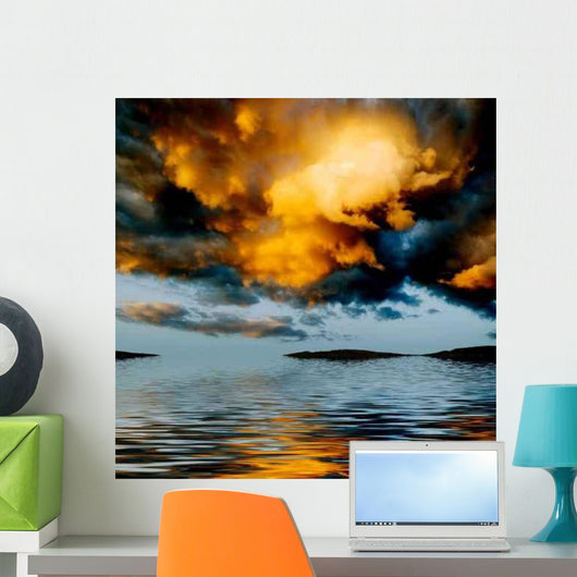 Dramatic Sky over Water Wall Decal