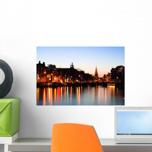 Amsterdam after Dusk Wall Decal