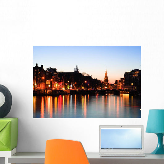 Amsterdam after Dusk Wall Decal