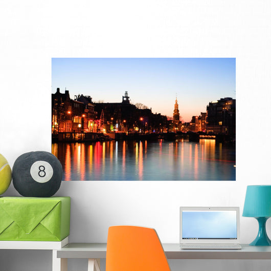 Amsterdam after Dusk Wall Decal