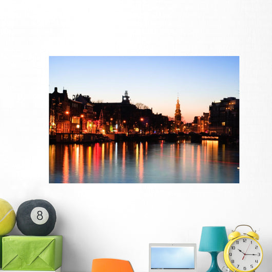 Amsterdam after Dusk Wall Decal