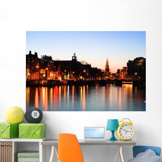 Amsterdam after Dusk Wall Decal