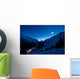 Extreme long exposure of a remote alp valley. Stars in motion. Wall Mural