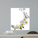 Blue and White Flowers Wall Mural