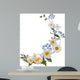 Blue and White Flowers Wall Mural