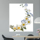 Blue and White Flowers Wall Mural