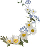 Blue and White Flowers Wall Mural