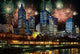 Fireworks over Melbourne City Wall Decal