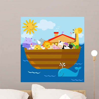 Bright Noahs Ark Wall shown on a wall