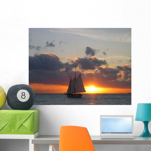 Sailing into Sunset Wall Decal