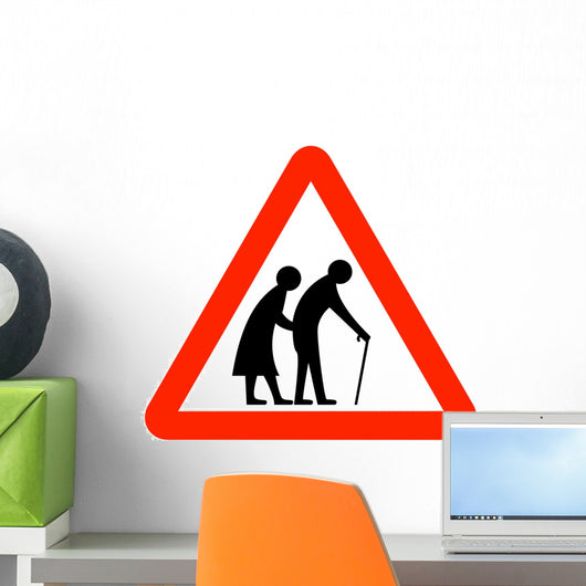 Elderly people sign Wall Decal