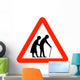 Elderly people sign Wall Decal