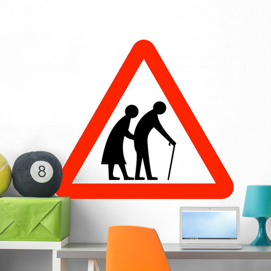 Elderly people sign Wall Decal