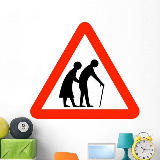 Elderly people sign Wall Decal