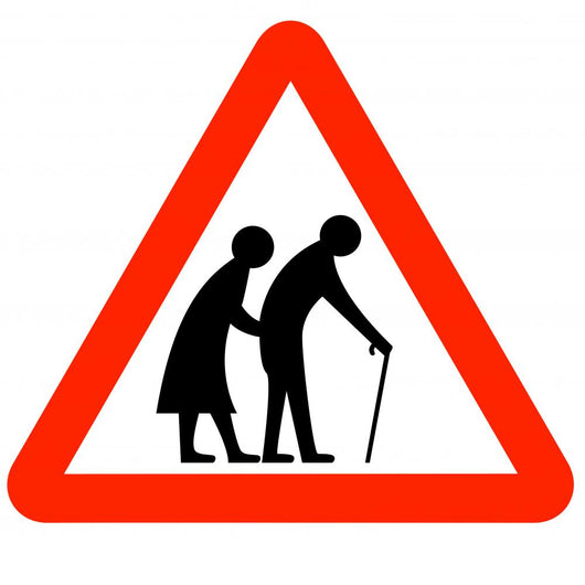 Elderly people sign Wall Decal