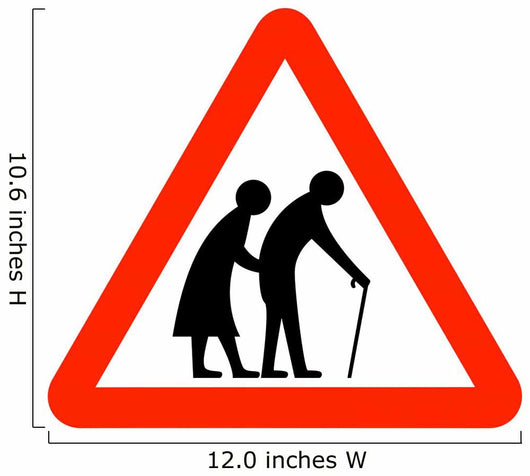 Elderly people sign Wall Decal