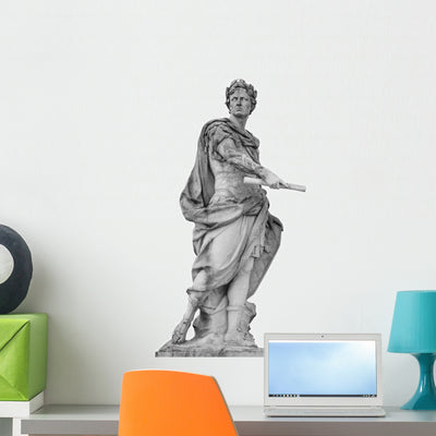 Roman Emperor Julius Caesar Wall Decal shown on a wall