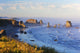 Fog Covers Rock Formations Along The Coast At Bandon State Park Wall Mural