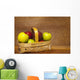 Apples In A Basket Wall Mural