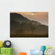 Sunrise And The Early Morning Fog Wall Mural