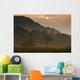 Sunrise And The Early Morning Fog Wall Mural