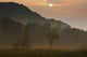 Sunrise And The Early Morning Fog Wall Mural