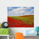 An Abundance Of Red Poppies In A Field Wall Mural