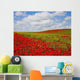 An Abundance Of Red Poppies In A Field Wall Mural