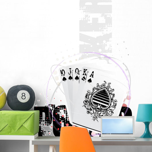 Poker Circle Poster Background Wall Decal