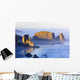 Fog Covered Rock Formations Wall Mural