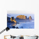 Fog Covered Rock Formations Wall Mural