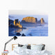 Fog Covered Rock Formations Wall Mural