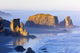 Fog Covered Rock Formations Wall Mural
