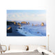 Fog Covered Rock Formations Wall Mural