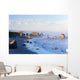 Fog Covered Rock Formations Wall Mural
