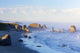Fog Covered Rock Formations Wall Mural