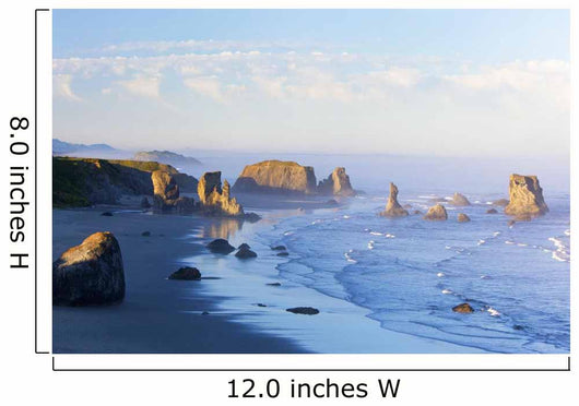 Fog Covered Rock Formations Wall Mural