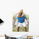 Senior Couple Exercising In Park Wall Mural