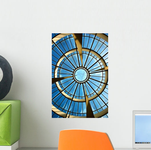Sky Behind Glass Roof Wall Mural