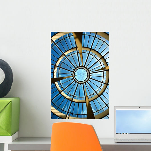 Sky Behind Glass Roof Wall Mural