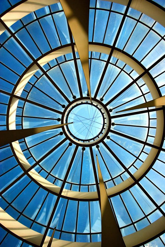 Sky Behind Glass Roof Wall Mural
