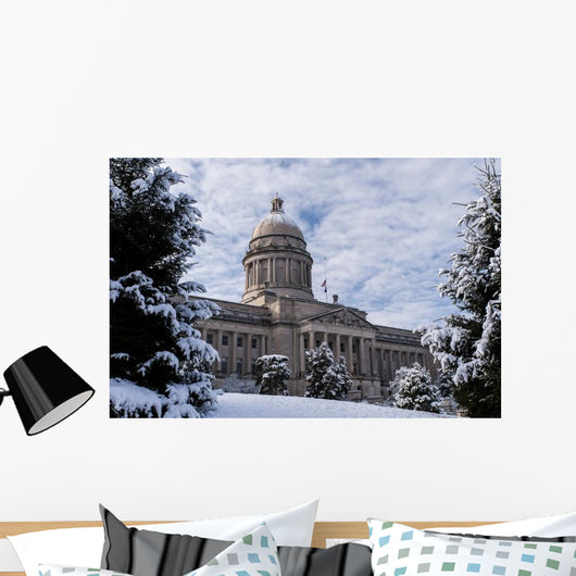 Snowy Scene Kentucky State Wall Decal