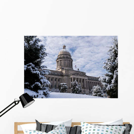 Snowy Scene Kentucky State Wall Decal