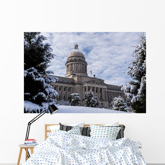 Snowy Scene Kentucky State Wall Decal