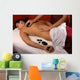 spa salon massage with hot mineral stones Wall Mural