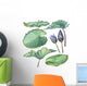 Seven Piece Lotus Waterlily Wall Decal Sticker Set