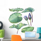 Seven Piece Lotus Waterlily Wall Decal Sticker Set