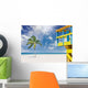 Tropical Beach with Lifeguard Wall Decal